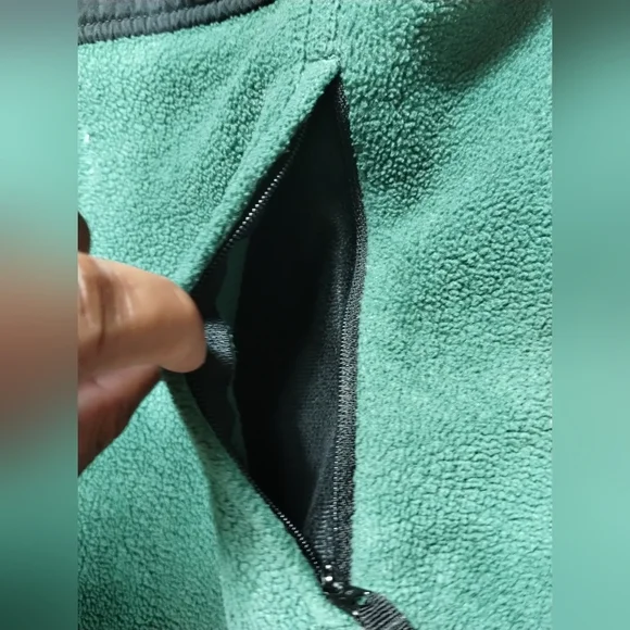 VTG Columbia 10/12 Youth 90s Oregon Ducks Football Fleece Jacket Green Full Zip - Picture 13 of 15